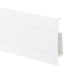 2m Fussleiste 75mm WEISS Fußleiste Leiste Sockelleiste Laminatleiste Bodenleiste PVC + Montagematerial GRATIS