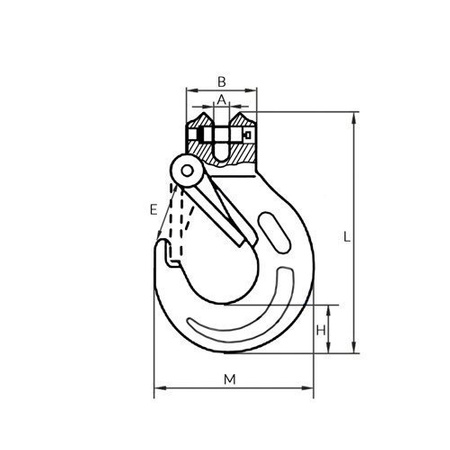 Gabelkopfhaken 16mm Güteklasse 8