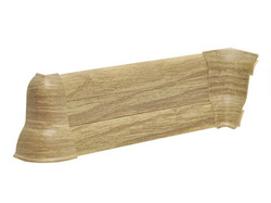 2,5m Fussleiste PVC 62mm Eiche Nostalgie + Montagematerial Gratis