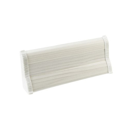 2,5m Fussleiste PVC 62mm Kieferweiss + Montagematerial Gratis