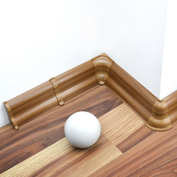 2m Fussleiste 52mm NUSS VENEZIA Fußleiste Leiste Sockelleiste Laminatleiste Bodenleiste PVC + Montagematerial GRATIS