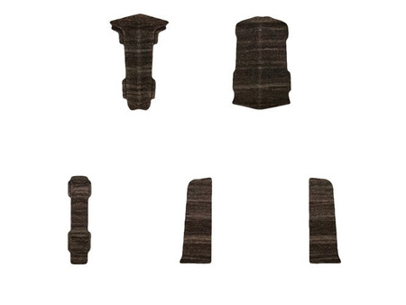 2,5m Fussleiste PVC 55mm Wenge + Montagematerial Gratis