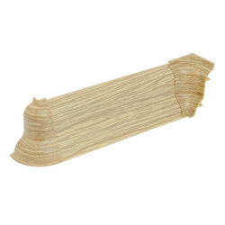 2m Fussleiste 52mm EICHE HELL Fußleiste Leiste Sockelleiste Laminatleiste Bodenleiste PVC + Montagematerial GRATIS