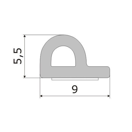 Gummidichtung Fensterdichtung Selbstklebende Dichtung Türdichtung Profil P 9x5,5mm BRAUN