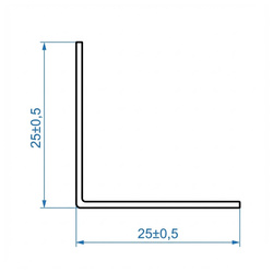 Selbstklebender PVC-Winkel für Außenecken 25×25mm SCHWARZ 2m