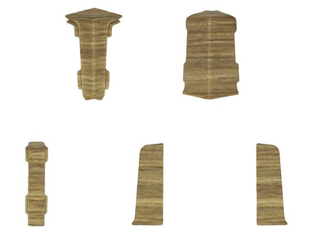 2m Fussleiste 55mm EICHE CANYON Fußleiste Leiste Sockelleiste Laminatleiste Bodenleiste PVC + Montagematerial GRATIS