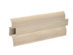 2,5m Fussleiste PVC 62mm Eiche Sibirien + Montagematerial Gratis
