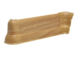 2,5m Fussleiste PVC 62mm Eiche Nord + Montagematerial Gratis