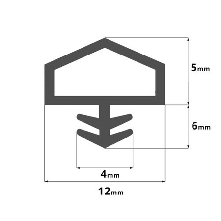 KD-11 Dichtung 12×5 mm TPS, Braun – Ideal für Innen- und Außentüren aus Holz, Türrahmen und Zargen