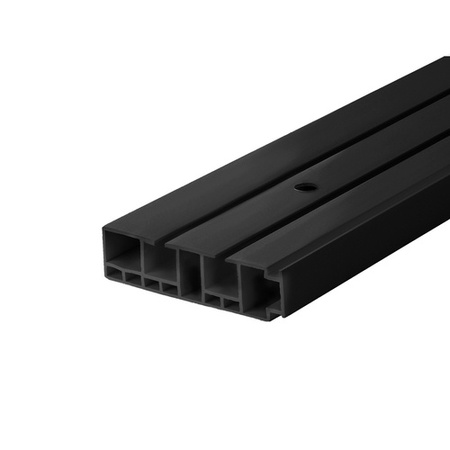 Gardinenschienen PVC 2-Läufig Vorhangsschiene Innenlaufschienen Deckenschiene SCHWARZ 90cm 100cm 150cm