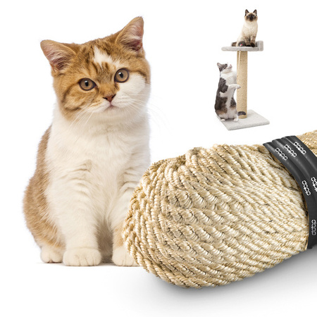 Natürliches Sisal Seil für Kratzbaum Katzenbaum Kratzseil DIY Fuer Katzen Ersatzteile 10mm