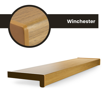 Fensterbank Fensterbrett für den Innenbereich PVC Tiefe 40cm WINCHESTER + Endkappen GRATIS!