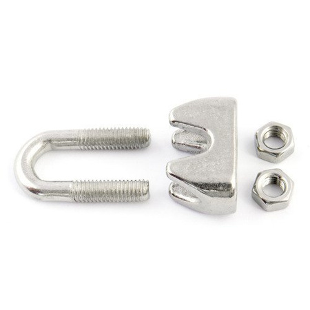 SET: Edelstahl Drahtseil 2mm 7x7 15m, Drahtseilklemme Bügel 8 Stk., Kausche 4 Stk.