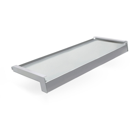 Fensterbank Stahl Aussen Außenfensterbank Fensterbrett Stahlblech Breite 30cm RAL 9006 SILBER