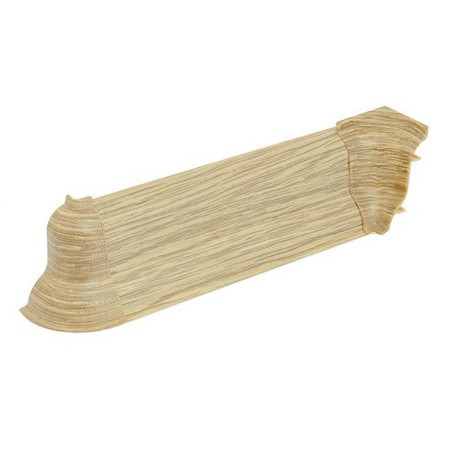 2m Fussleiste 52mm EICHE HELL Fußleiste Leiste Sockelleiste Laminatleiste Bodenleiste PVC + Montagematerial GRATIS