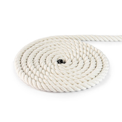 Baumwollseil Baumwolle Makrameegarn Baumwollkordel 3-litzig Gedreht Naturseil Garn WEISS 8mm