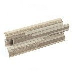 2m Fussleiste Fußleiste Leiste Sockelleiste Laminatleiste Bodenleiste PVC 52mm MOSAIK HELL + Montagematerial GRATIS