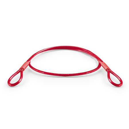 Stahlseil Verzinkt PVC ROT mit Ösen Schlaufenseil Öse - Öse Schlaufe Drahtseil Seil mit Schlaufen 2,5/5mm 1x19