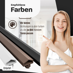 KD-11 Dichtung 12×5 mm TPS, Schwarz – Ideal für Innen- und Außentüren aus Holz, Türrahmen und Zargen