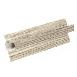 2m Fussleiste 52mm EICHE WEISS Fußleiste Leiste Sockelleiste Laminatleiste Bodenleiste PVC + Montagematerial GRATIS