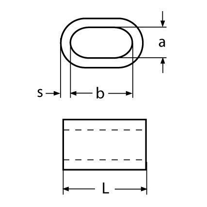 Aluminium Pressklemme Drahtseil 2mm