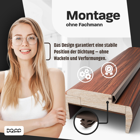 KD-11 Dichtung 12×5 mm TPS, Schwarz – Ideal für Innen- und Außentüren aus Holz, Türrahmen und Zargen