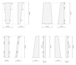 2m Fussleiste 75mm WEISS Fußleiste Leiste Sockelleiste Laminatleiste Bodenleiste PVC + Montagematerial GRATIS