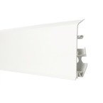 2m Fussleiste Fußleiste Leiste Sockelleiste Laminatleiste Bodenleiste PVC 70mm WEISS + Montagematerial GRATIS