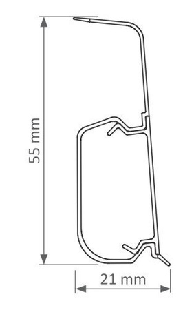 2,5m Fussleiste PVC 55mm Eiche Sutter + Montagematerial Gratis