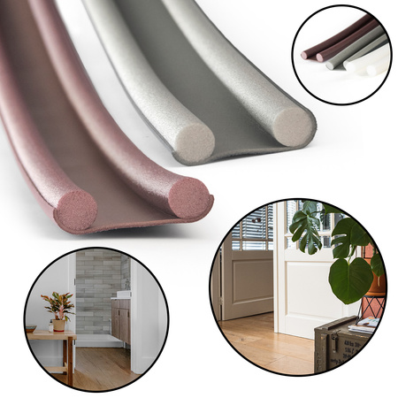 Zugluftstopper Tür Türdichtung Türisolierung Türbodendichtung Zugluft Durchzug 95cm GRAU