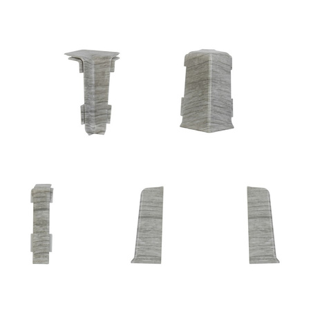 2m Fussleiste 55mm EICHE CALISTO Fußleiste Leiste Sockelleiste Laminatleiste Bodenleiste PVC + Montagematerial GRATIS