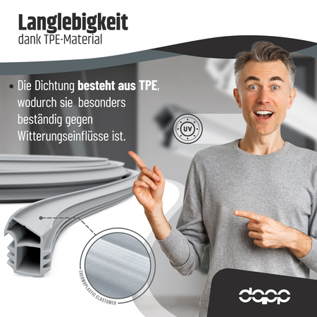 Türdichtung für Außentüren mit Stahlzarge KA-2 WEISS