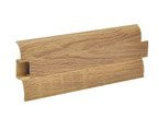 2,5m Fussleiste PVC 62mm Eiche Dorian + Montagematerial Gratis