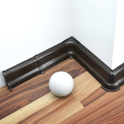 2m Fussleiste 52mm WENGE Fußleiste Leiste Sockelleiste Laminatleiste Bodenleiste PVC + Montagematerial GRATIS