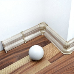 2m Fussleiste 52mm MOSAIK HELL Fußleiste Leiste Sockelleiste Laminatleiste Bodenleiste PVC + Montagematerial GRATIS