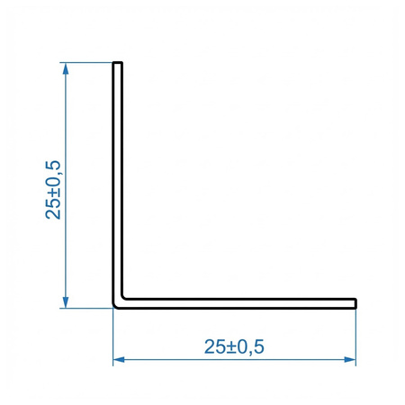 Selbstklebender PVC-Winkel für Außenecken 25×25mm Weiß 2m