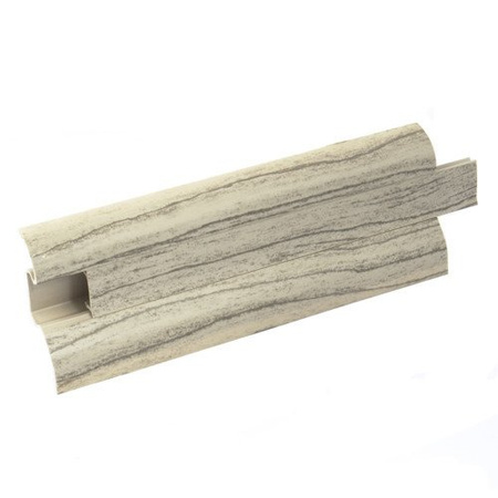 2m Fussleiste 52mm KIEFER GEBLEICHT Fußleiste Leiste Sockelleiste Laminatleiste Bodenleiste PVC + Montagematerial GRATIS