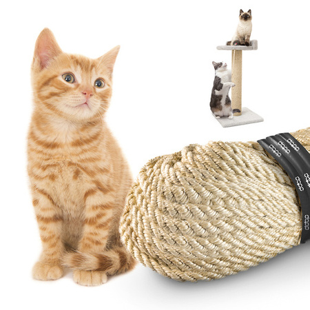 Natürliches Sisal Seil für Kratzbaum Katzenbaum Kratzseil DIY Fuer Katzen Ersatzteile 10mm