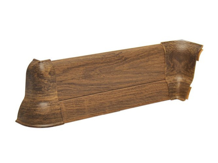 2,5m Fussleiste PVC 62mm Eiche Verbrannt + Montagematerial Gratis