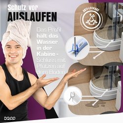 Duschdichtung Runddusche Gebogen Glass 3,5-5mm UKG13