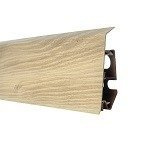 2m Fussleiste Fußleiste Leiste Sockelleiste Laminatleiste Bodenleiste PVC 70mm NUSSBAUM SEZESSION + Montagematerial GRATIS
