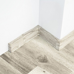 2m Fussleiste 55mm EICHE HUSKY Fußleiste Leiste Sockelleiste Laminatleiste Bodenleiste PVC + Montagematerial GRATIS