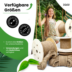 Juteseil Tauwerk Tauseil Naturhanf Jute Leine Schnur 16mm