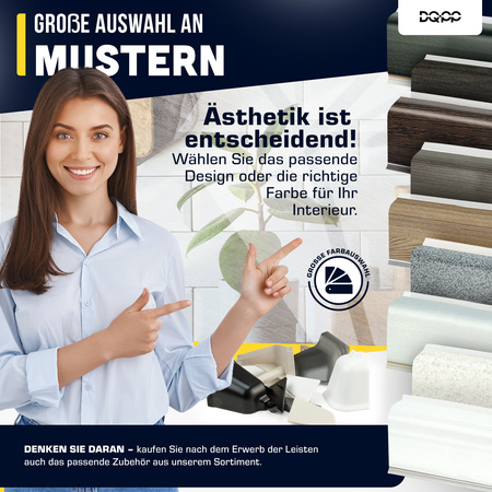 1,5m 2m+1m Abschlussleiste Winkelleiste Wandabschlussleiste PVC 37mm ALUMINIUM mit Montage Schrauben GRATIS