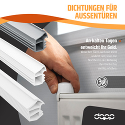 Türdichtung für Außentüren mit Stahlzarge KA-2 GRAU
