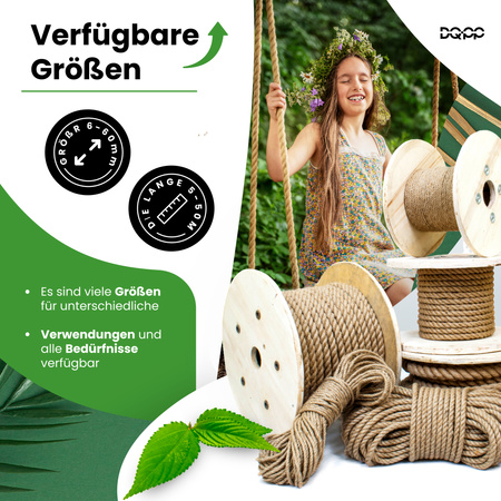 Juteseil Tauwerk Tauseil Naturhanf Jute Leine Schnur 30mm