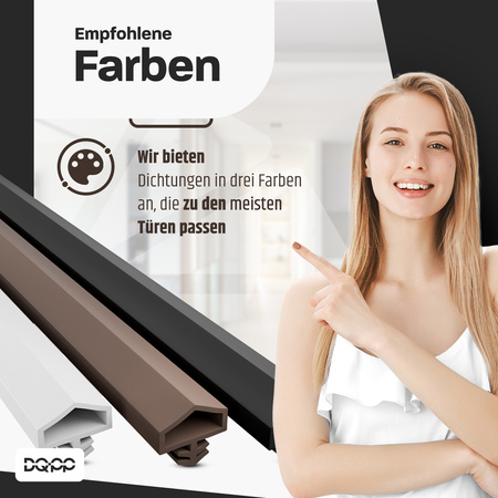 KD-11 Dichtung 12×5 mm TPS, Schwarz – Ideal für Innen- und Außentüren aus Holz, Türrahmen und Zargen