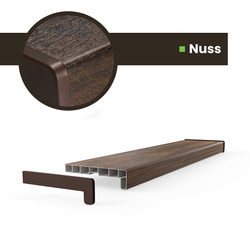 Fensterbank Fensterbrett für den Innenbereich PVC Tiefe 30cm NUSS + Endkappen GRATIS!