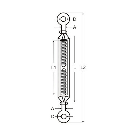 Spannschloss Edelstahl Öse Öse V4A Wantenspanner Spannschraube Drahtspanner M12