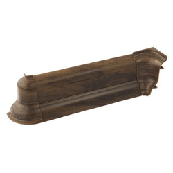 2m Fussleiste 52mm NUSSBAUM DUNKEL Fußleiste Leiste Sockelleiste Laminatleiste Bodenleiste PVC + Montagematerial GRATIS